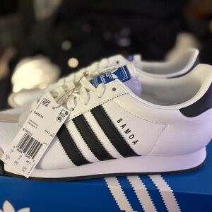 adidas Samoa White and Black Men's Sneaker